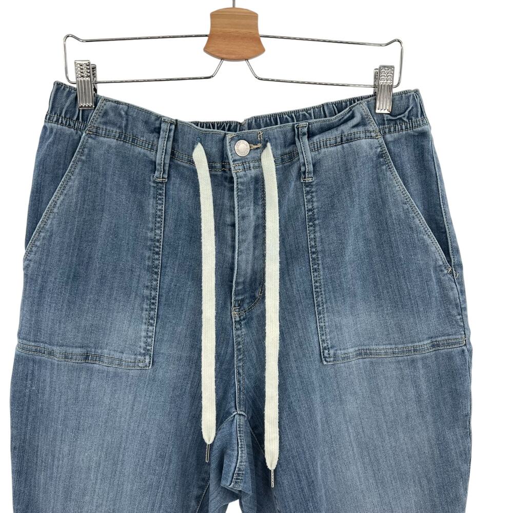 Judy Blue Ain't Worried Denim Joggers Jeans Pants Medium Wash Blue Plus Size 16W - Picture 3 of 12